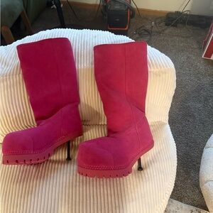 Balenciaga Fuchsia Heeled Boots